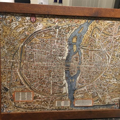 Old Map Of Paris 1550 Paris Map In 5 Sizes Up To 43x60 109x152cm