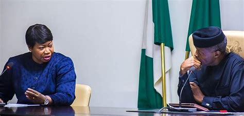 Icc Prosecutor Meets Nigeria Vp Regarding Possible War Crimes In Conflict Between Boko Haram And