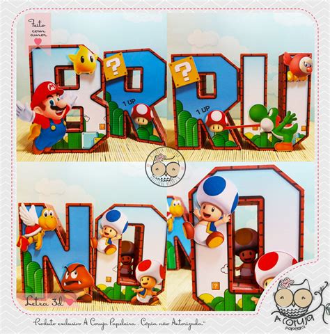 Letras 3d Super Mario Bros No Elo7 A Coruja Papeleira 65e1c6
