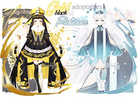 Black Gold And White Platinum Adoptables Open By K A T S U N E On