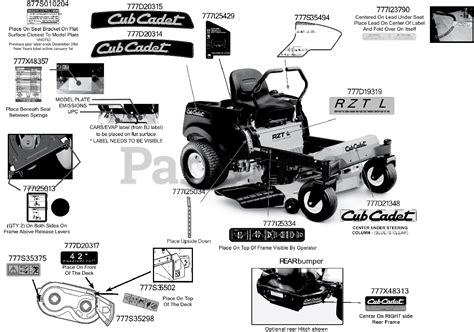 Cub Cadet Rzt L42 Kh 17brcacs010 Cub Cadet 42 Rzt Zero Turn Mower