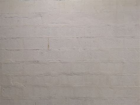 White Painted Concrete Block Wall Background Texture Stock Photo