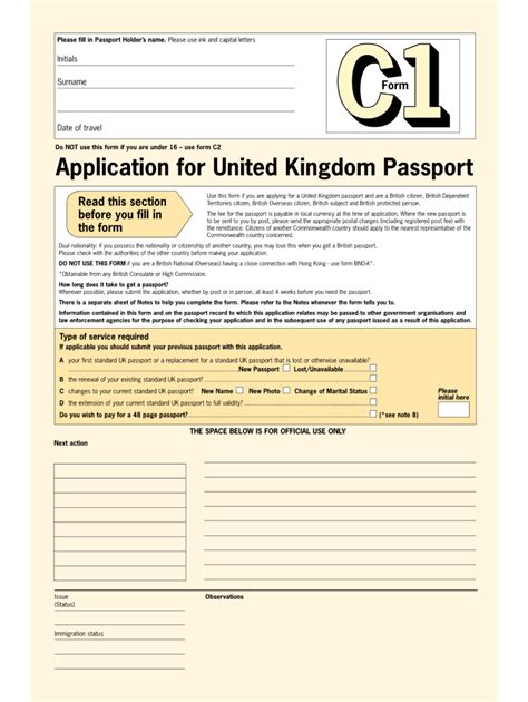 United Passport Kingdom 2001 2024 Form Fill Out And Sign Printable