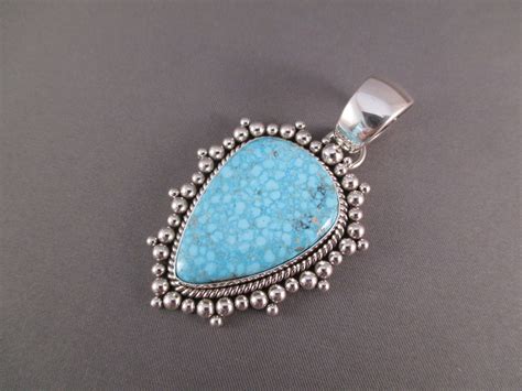 Kingman Turquoise Sterling Silver Pendant Turquoise Jewelry