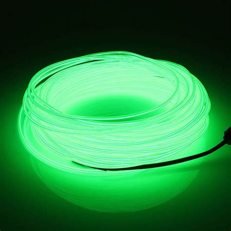 Ft M Neon Led Light Glow El Wire String Strip Rope Tube Diy Car Party Decors Ebay