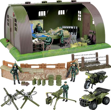 Buy Click N Play Army Action Figures And Playset With A Base Barrack