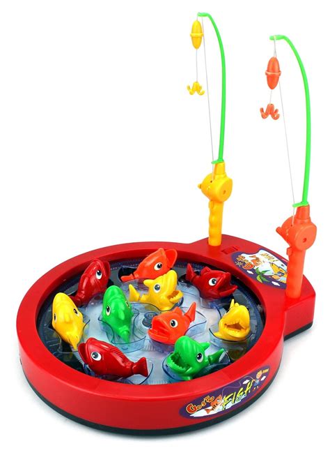 Bass Beat Fishing Game Toy For Kids Battery Operated Rotating Novelty