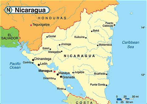 Mapa De Nicaragua Mapas Mapamapas Mapa