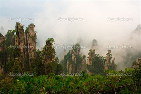 Mysterious Mountains Zhangjiajie Stock Photo By ©tvorecxtra 18290877