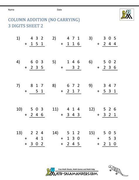 All worksheets are printable pdf documents. Second Grade Addition Worksheets