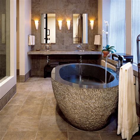 Oval Bathtub Stone Forest In 2020 Marble Bathroom Designs Stone