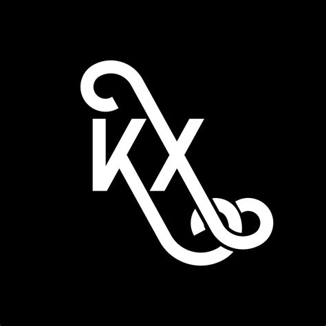 kx letter logo design on black background kx creative initials letter