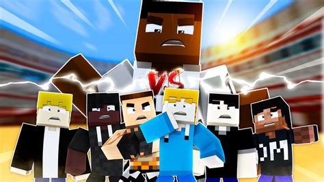 Minecraft Ksi Vs The Sidemen Youtuber Fight Ft Ricegum Faze Banks