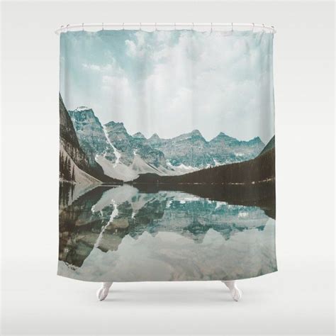 Buy Moraine Lake Mountain Reflection Summer Shower Curtain By