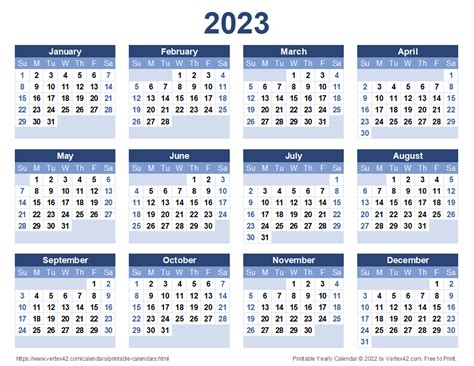 2023 Calendar Pdf Word Excel 2023 Pdf Yearly Calendar With Holidays