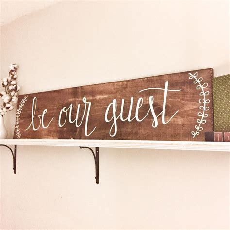 Be Our Guest Wooden Sign Etsy Home Decor Guest Room Office Wooden