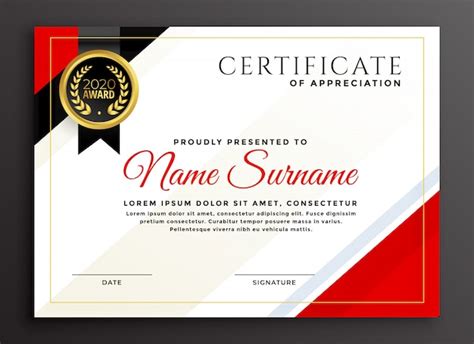 Award Certificate Template Free Download Collection