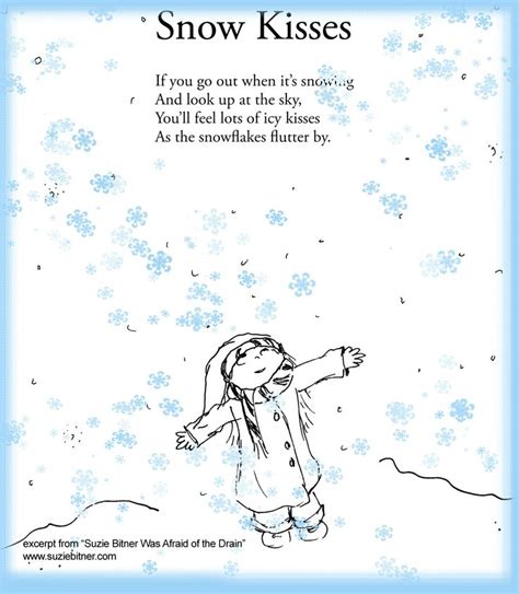 Each snowflake like a falling star smiling beauty that's spun afar. Kids winter Poems