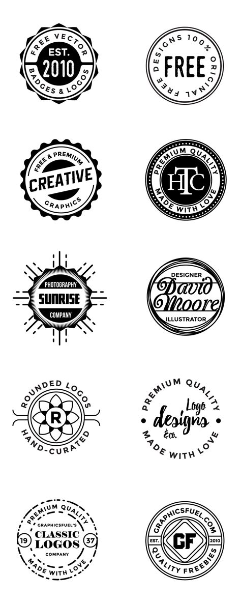 Free Circular Logos And Badges Graphicsfuel