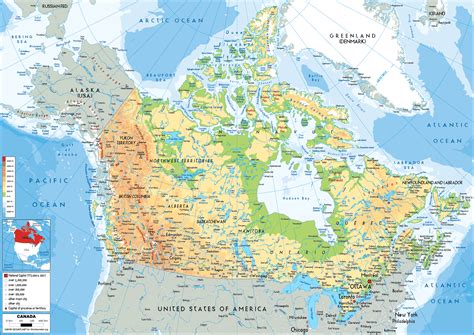 Canada from mapcarta, the open map. Canada Map (Physical) - Worldometer