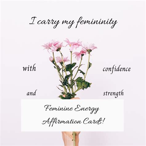 Feminine Energy Affirmation Cards Digital Printable Etsy
