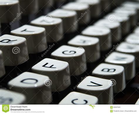 Closeup Of Vintage Typewriter Keyboard Stock Photo Image Of Retro