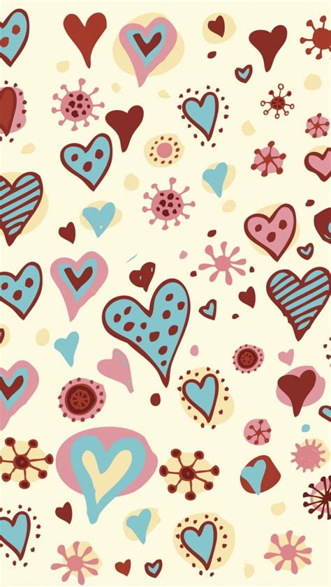 Valentines Day Hearts Textures Iphone Wallpapers Free Download