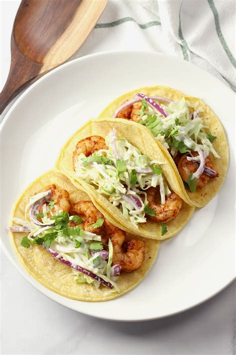 Shrimp Tacos With Jalapeño Lime Slaw The Toasty Kitchen