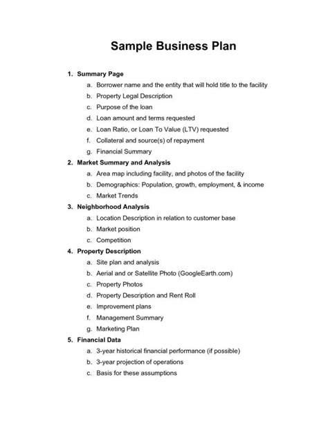 The business plan format that investors and lenders expect includes the follows 10 sections: Business Plan Sample Pdf | Template Business