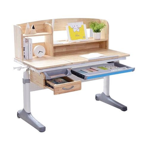 The most common adjustable kid table material is metal. Shop Wood Height Adjustable Kids Writing Desk with Tilt ...
