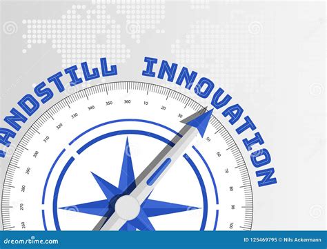 Innovation Concept with Compass Pointing Towards Text Stock Vector