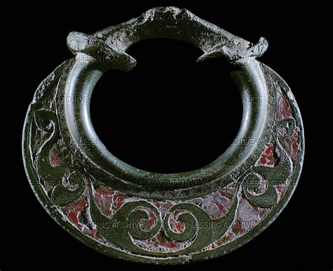 Celtic Ornament 3rd Bce 1st Ce Enamelled Ornamental Piece From A Horse