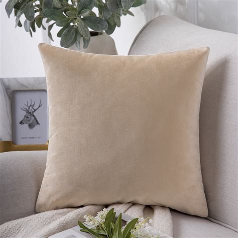Phantoscope Soft Silky Velvet Series Decorative Throw Pillow 18 X 18