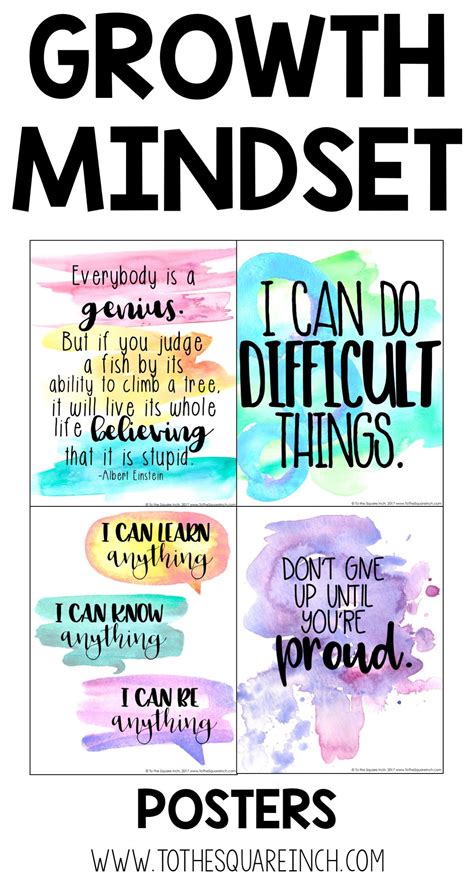 Motivational Posters Growth Mindset Posters Classroom Decor Growth