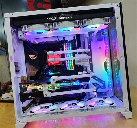 Case Modding Lian Li Pc O11d Dynamic White Build Rainbow White
