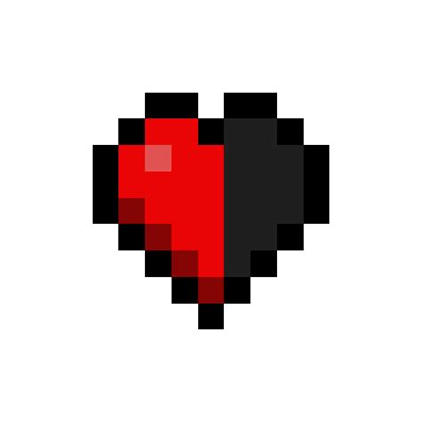 Pixilart Minecraft Half A Heart By Jsheng