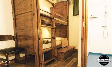 The Bunk Beds Are Made Out Of Wood