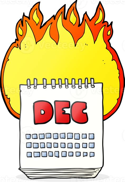 Cartoon Calendar Showing Month Of December 36457994 Png
