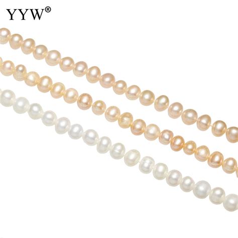 Cultured Baroque Freshwater Pearl Beads Natural Pink White Mm For Bracelets Necklace Diy