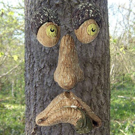 Keenface Tree Faces Decor Outdoor Funny Resin Old Man Tree Art