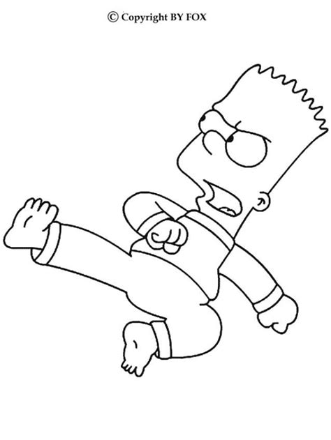Hood Bart Simpson Coloring Pages