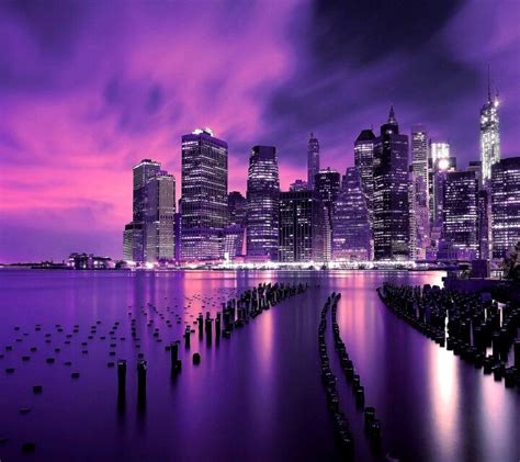 Purple City Purple Wallpaper Iphone Purple Aesthetic City Wallpaper