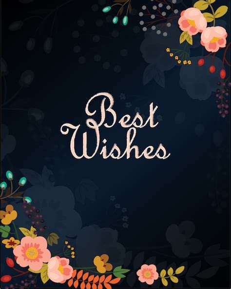 Premium Vector Best Wishes Card