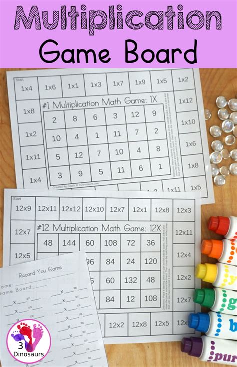 Printable Multiplication Game