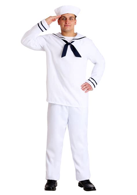 White Sailor Men S Costume