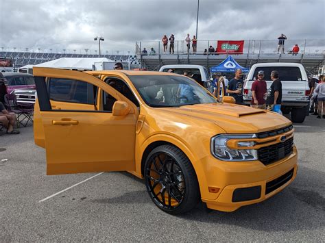 Custom Build Cyber Orange Ford Maverick At Daytona Turkey Run Car Show