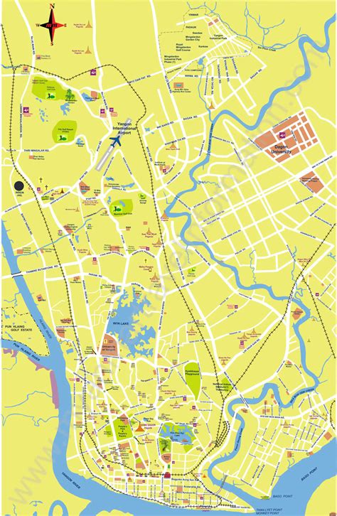 If you like walking to different places, it will show you how many calories you will burn, too. Yangon Map and Yangon Satellite Image