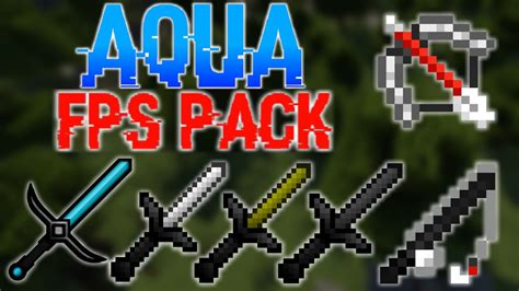 No Lag Fps Boost Pvp Texture Pack Aqua 18 For Minecraft Youtube