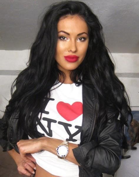 russian fashionista olesya malinskaya long hair styles long black hair beauty