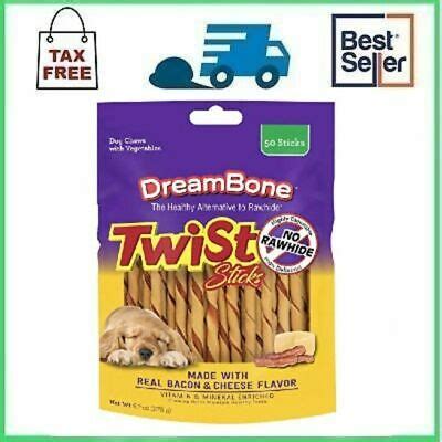 Rawhide chews start out hard, but as your dog chews is it gets softer, until it is the consistency taffy or bubble gum. Pack Of 50 Dream Bone Sticks Dog Chew Treats Bacon ...